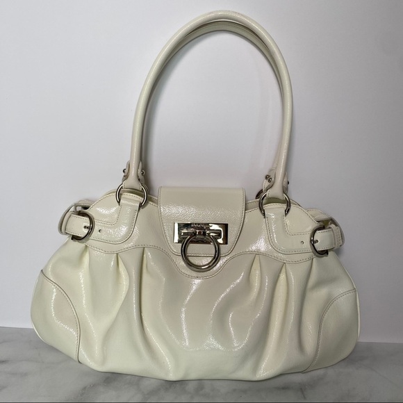 Salvatore Ferragamo Handbags - 𝅺SALVATORE Ferragamo Marisa Patent Leather Handbag